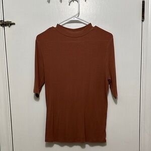 a new day Women's Rust Short Sleeve Top